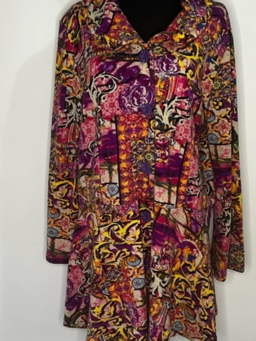 ROSSI Rima Multicolor  Print Cardigan Jacket - Picture 7 of 13